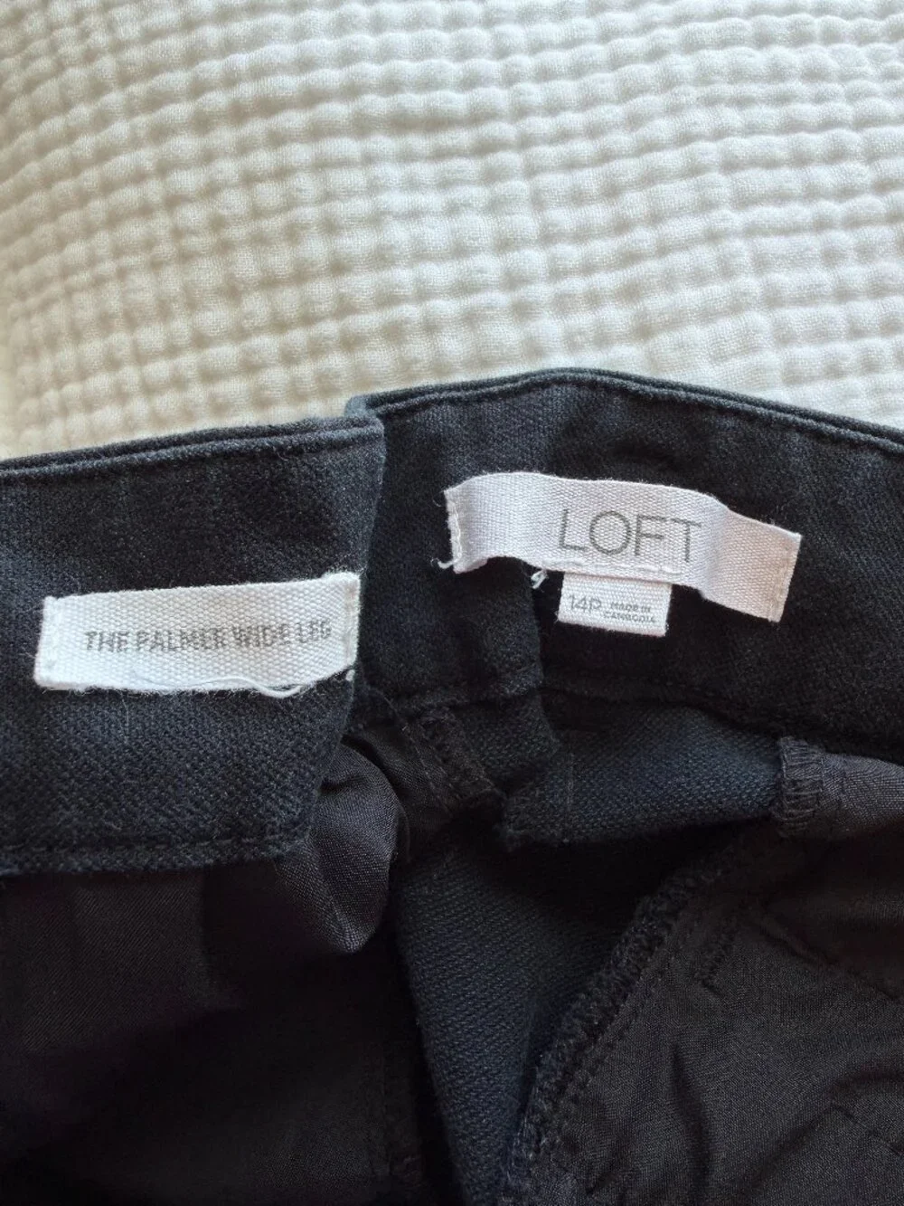 LOFT Palmer Wide Leg Pants in Twill Size 14P
